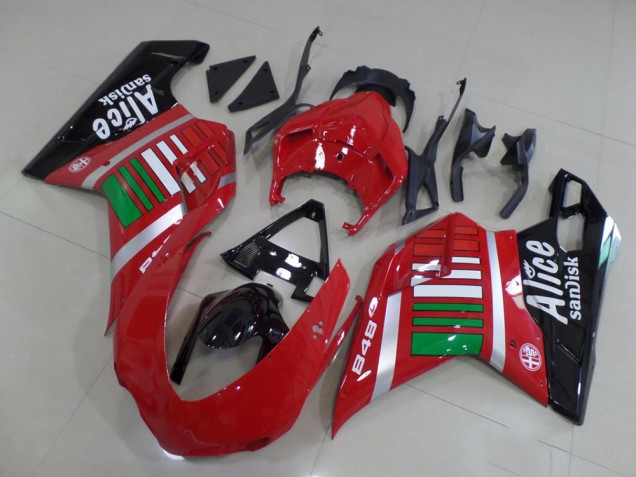 Alice con Verde Carene Ducati 848 1098 1198 2007-2014 Alice con Verde Carene Ducati 848 1098 1198 2007-2014