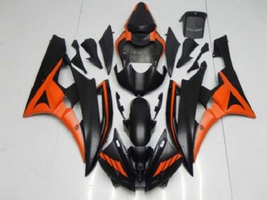 Arancia Nero ABS Plastica & Carene R6 2006-2007