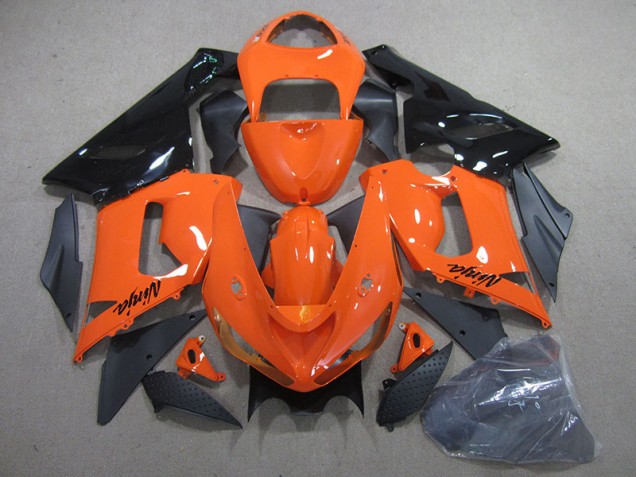 Arancia Nero Ninja ABS Kit Carenatura ZX6R 2005-2006 Arancia Nero Ninja ABS Kit Carenatura ZX6R 2005-2006