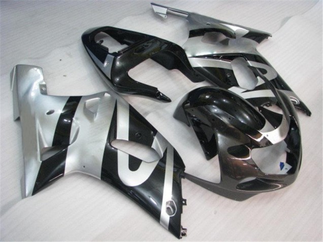 Argento Nero Kit Carenatura Completa GSXR 600 / 750 K1 K2 K3 2001-2003 Argento Nero Kit Carenatura Completa GSXR 600 / 750 K1 K2 K3 2001-2003