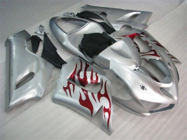 Argento Rosso Fiammas Carene ZX6R 2005-2006 Argento Rosso Fiammas Carene ZX6R 2005-2006