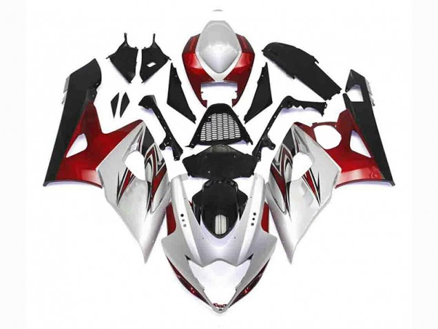 Argento Rosso Nero Carene GSXR 1000 K5 2005-2006 Argento Rosso Nero Carene GSXR 1000 K5 2005-2006