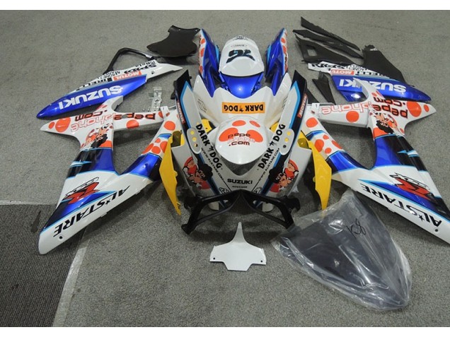 Bianco Blu Dark Dog Carene GSXR 600 K8 2008-2010 Bianco Blu Dark Dog Carene GSXR 600 K8 2008-2010
