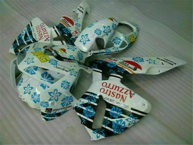 Bianco Blu Nastro Azzurro 46 ABS Plastica CBR 600 RR 2005-2006 Bianco Blu Nastro Azzurro 46 ABS Plastica CBR 600 RR 2005-2006