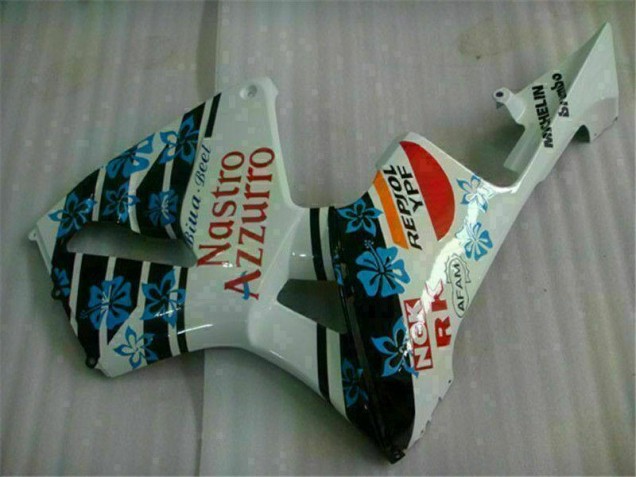 Bianco Blu Nastro Azzurro 46 ABS Plastica CBR 600 RR 2005-2006 Bianco Blu Nastro Azzurro 46 ABS Plastica CBR 600 RR 2005-2006