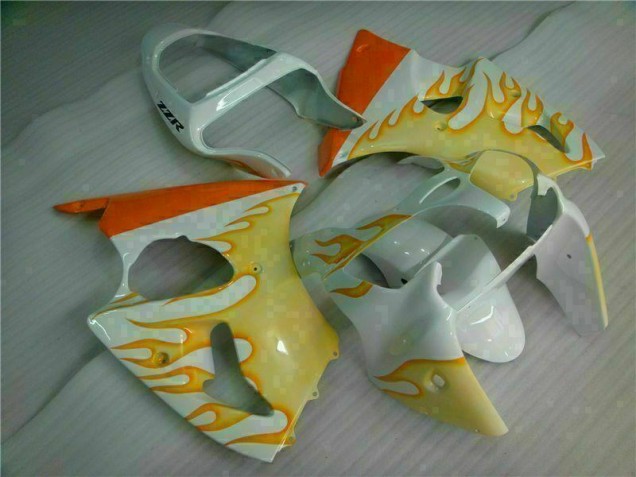 Bianco Giallo Fiamma Carene ZX6R 2000-2002 Bianco Giallo Fiamma Carene ZX6R 2000-2002