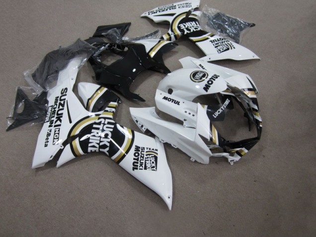 Bianco Lucky Strike Nero Motul Carene GSXR 750 K11 2011-2024 Bianco Lucky Strike Nero Motul Carene GSXR 750 K11 2011-2024