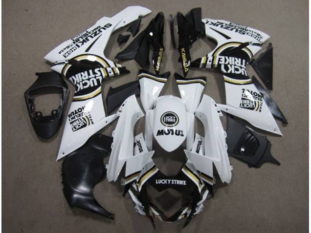 Bianco Lucky Strike Nero Motul Kit Carena & Plastica GSXR 600 K11 2011-2024 Bianco Lucky Strike Nero Motul Kit Carena & Plastica GSXR 600 K11 2011-2024
