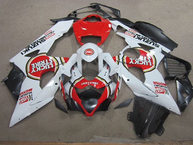 Bianco Lucky Strike Rosso Motul ABS Kit Carenatura GSXR 1000 K5 2005-2006 Bianco Lucky Strike Rosso Motul ABS Kit Carenatura GSXR 1000 K5 2005-2006