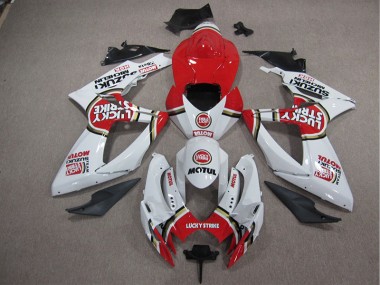 Bianco Lucky Strike Rosso Motul Kit Carenatura Completo ABS GSXR 1000 K5 2005-2006