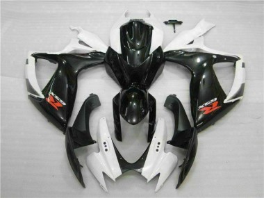 Bianco Nero ABS Kits Carenatura GSXR 600 / 750 K6 2006-2007