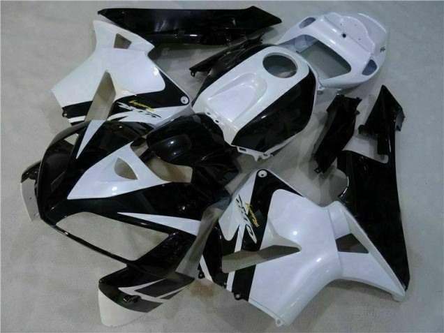 Bianco Nero ABS Plastica & Carena CBR 600 RR 2005-2006 Bianco Nero ABS Plastica & Carena CBR 600 RR 2005-2006