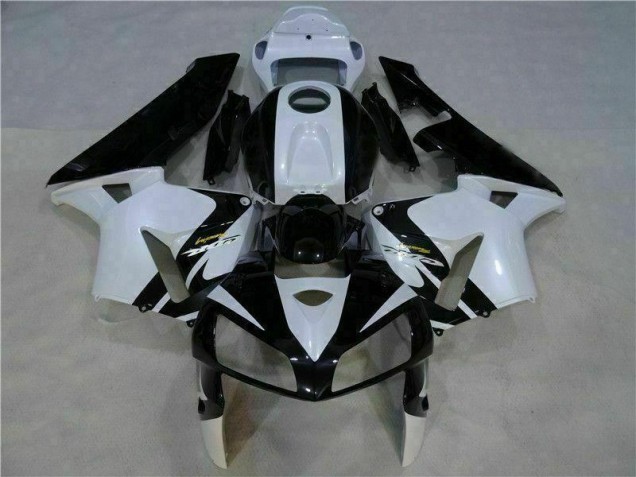 Bianco Nero ABS Plastica & Carena CBR 600 RR 2005-2006 Bianco Nero ABS Plastica & Carena CBR 600 RR 2005-2006