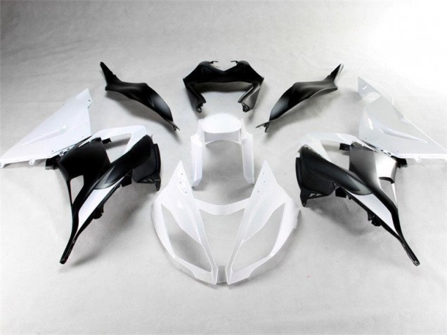 Bianco Nero ABS Plastica & Carene ZX6R 2013-2018 Bianco Nero ABS Plastica & Carene ZX6R 2013-2018