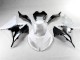 Bianco Nero ABS Plastica & Carene ZX6R 2013-2018 Bianco Nero ABS Plastica & Carene ZX6R 2013-2018