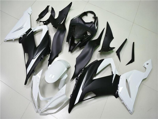 Bianco Nero ABS Plastica & Carene ZX6R 2013-2018 Bianco Nero ABS Plastica & Carene ZX6R 2013-2018