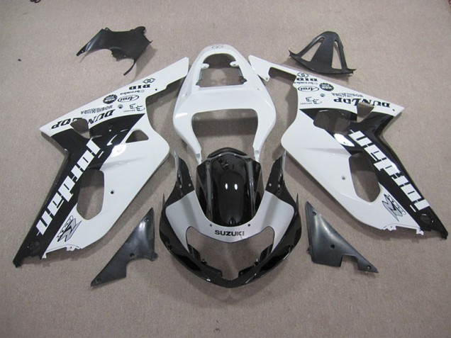 Bianco Nero Carene GSXR 600 K1 K2 K3 2001-2003 Bianco Nero Carene GSXR 600 K1 K2 K3 2001-2003