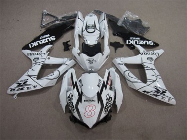 Bianco Nero Corona Extra Motul 8 Carene GSXR 600 K8 2008-2010