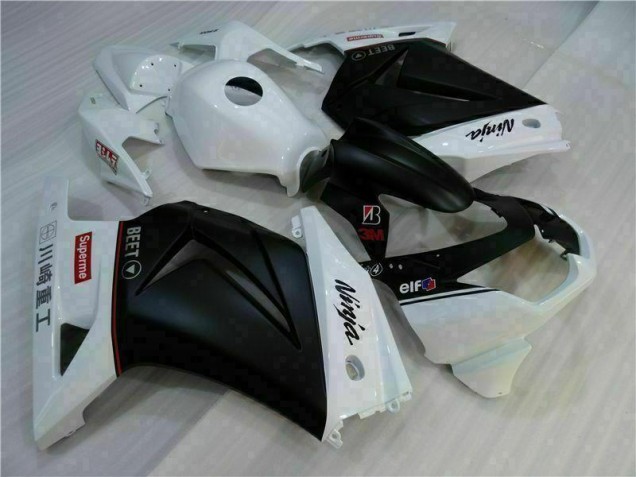 Bianco Nero Ninja Kit Carena & Plastica EX250 2008-2012 Bianco Nero Ninja Kit Carena & Plastica EX250 2008-2012