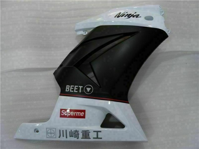 Bianco Nero Ninja Kit Carena & Plastica EX250 2008-2012 Bianco Nero Ninja Kit Carena & Plastica EX250 2008-2012