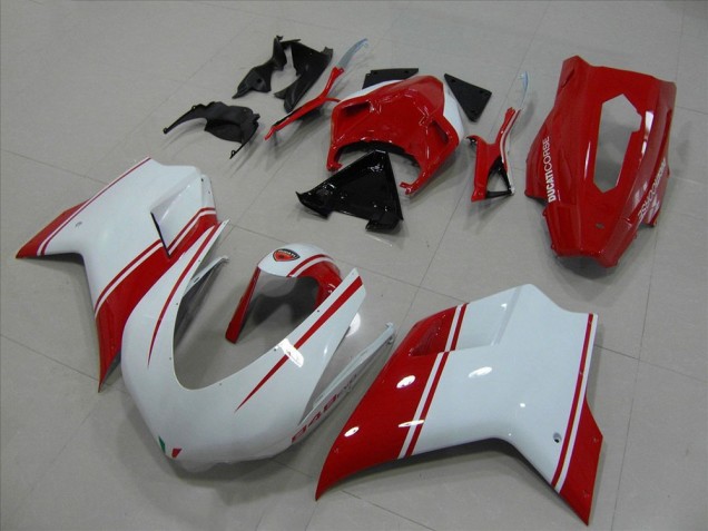 Bianco & Rosso Corsa Versione Carene Ducati 848 1098 1198 2007-2014 Bianco & Rosso Corsa Versione Carene Ducati 848 1098 1198 2007-2014