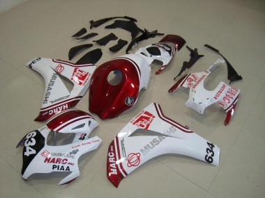 Bianco Rosso HARC Pro PIAA 634 Kits Carenatura Completa CBR 1000 RR 2008-2011