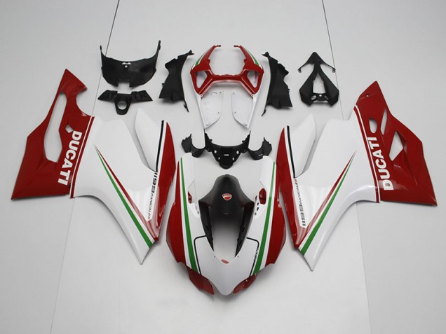 Bianco Rosso Kits Carenatura Iniezione Ducati 1199 2011-2014 Bianco Rosso Kits Carenatura Iniezione Ducati 1199 2011-2014
