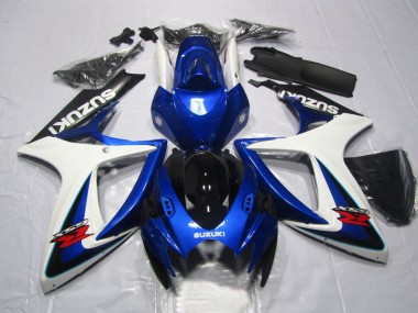 Blu Bianco Kits Carenatura Completa GSXR 600 K6 2006-2007