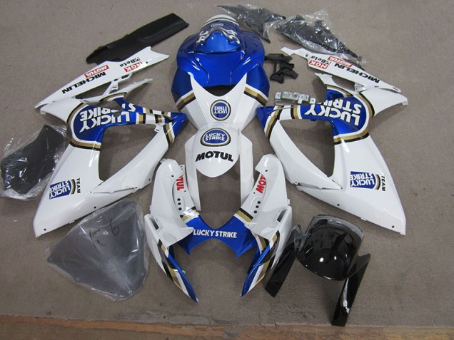 Blu Bianco Lucky Strike Motul Carene GSXR 750 K6 2006-2007 Blu Bianco Lucky Strike Motul Carene GSXR 750 K6 2006-2007