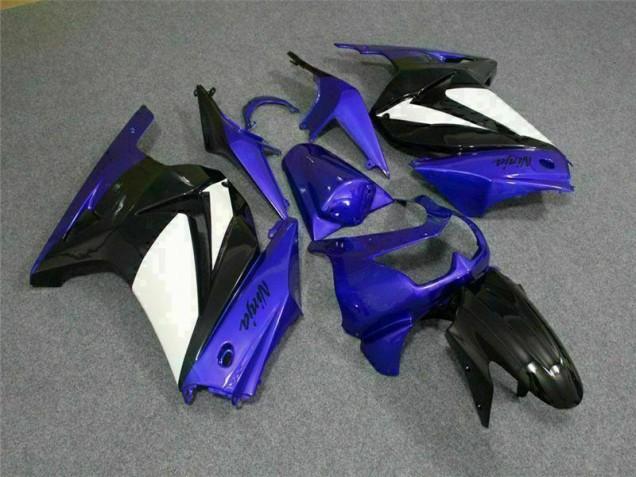 Blu Bianco Nero Ninja ABS Plastica & Carena EX250 2008-2012 Blu Bianco Nero Ninja ABS Plastica & Carena EX250 2008-2012