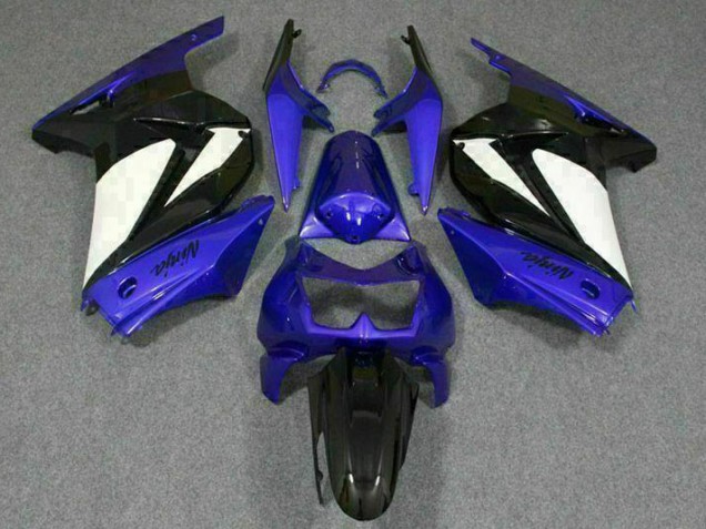Blu Bianco Nero Ninja ABS Plastica & Carena EX250 2008-2012 Blu Bianco Nero Ninja ABS Plastica & Carena EX250 2008-2012