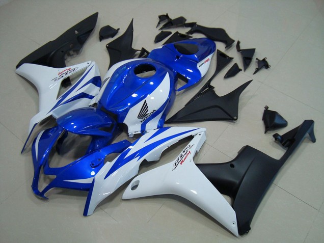 Blu Bianco Nero Opaco Carene CBR 600 RR 2007-2008 Blu Bianco Nero Opaco Carene CBR 600 RR 2007-2008