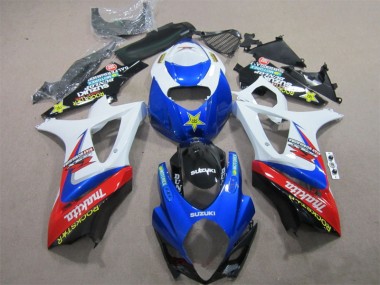 Blu Bianco Rockstar Carene GSXR 1000 K7 2007-2008