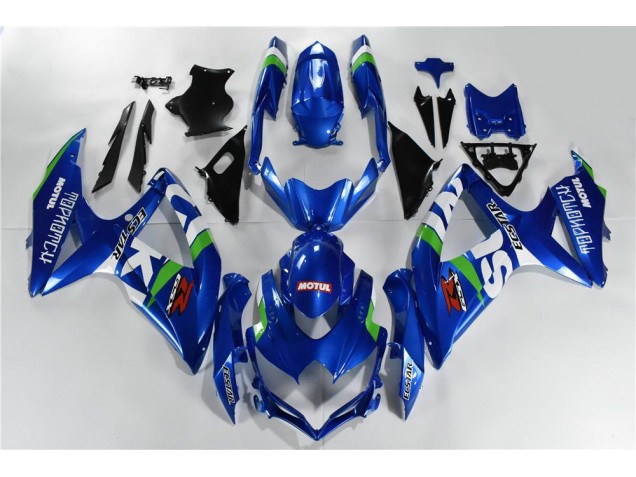 Blu Bianco Verde Carene GSXR 600 / 750 K8 2008-2010 Blu Bianco Verde Carene GSXR 600 / 750 K8 2008-2010