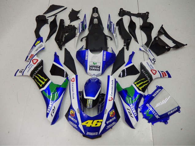 Blu Blu Bianco ENEOS Movistar 46 ABS Kits Carene R1 2015-2019 Blu Blu Bianco ENEOS Movistar 46 ABS Kits Carene R1 2015-2019