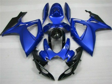 Blu Nero ABS Plastica & Carenatura GSXR 600 / 750 K6 2006-2007
