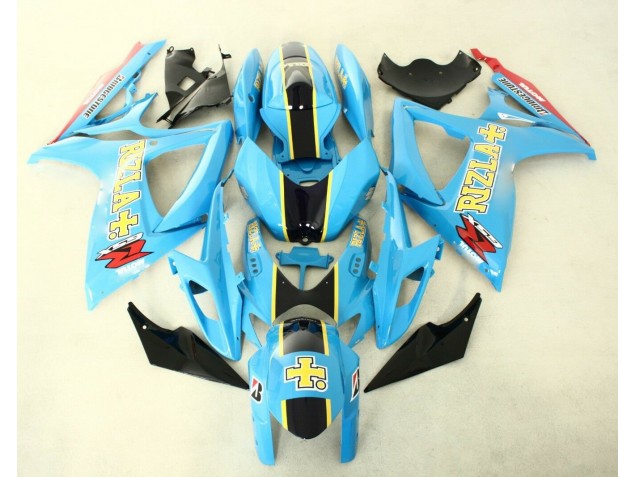 Blu Nero ABS Plastica GSXR 600 / 750 K6 2006-2007 Blu Nero ABS Plastica GSXR 600 / 750 K6 2006-2007
