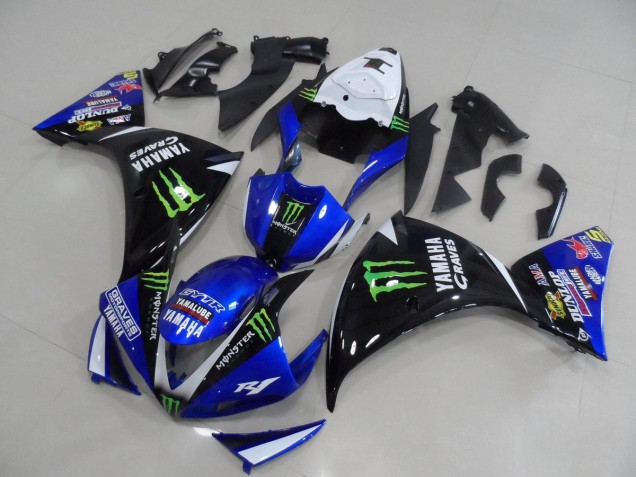 Blu Nero Monster ABS Kit Carenatura R1 2012-2014 Blu Nero Monster ABS Kit Carenatura R1 2012-2014