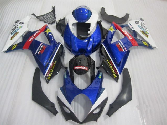Blu Nero Rockstar Carene GSXR 1000 K7 2007-2008 Blu Nero Rockstar Carene GSXR 1000 K7 2007-2008