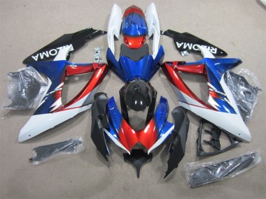 Blu Rosso Bianco Carene GSXR 600 K8 2008-2010
