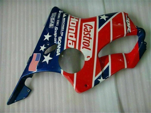 Blu Rosso Castrol Cycle World Carene CBR 600 F4i 2004-2007 Blu Rosso Castrol Cycle World Carene CBR 600 F4i 2004-2007