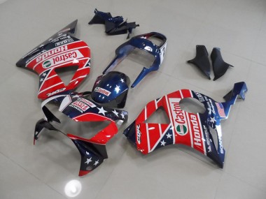 Blu Rosso Cycle World Castrol Carene CBR 900 RR 954 2002-2003