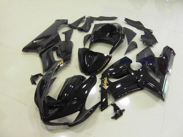 Lucido Nero Oro Decalcomanie Carene ZX6R 2005-2006 Lucido Nero Oro Decalcomanie Carene ZX6R 2005-2006