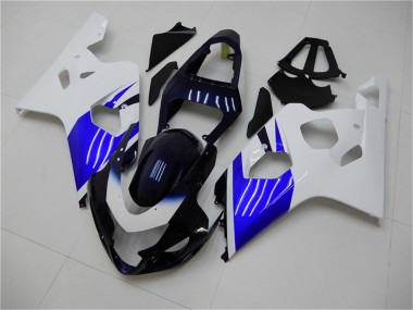 Kit Carene Moto ABS Suzuki GSXR 600/750 2004-2005 - Bianco Blu Nero