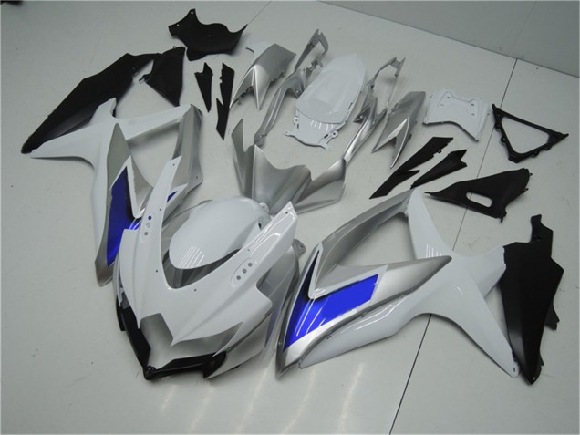 Carene Moto Suzuki GSXR 600/750 2008-2010 - Argento Bianco Blu Nero