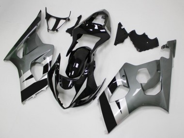Carene Moto Suzuki GSXR 1000 2003-2004 - Nero Lucido Argento Grigio