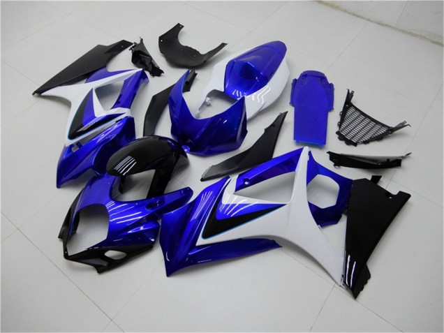 Carene Moto Suzuki GSXR 1000 2007-2008 - Bianco Blu Nero No Decal
