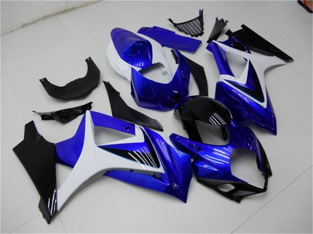 Carene Moto Suzuki GSXR 1000 2007-2008 - Bianco Blu Nero No Decal