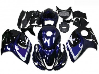 Carene Moto Suzuki GSXR 1300 Hayabusa 2008-2020 - Nero Lucido Blu Bianco