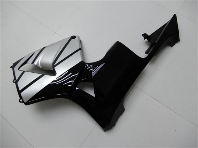 Carene Moto Honda CBR600RR 2003-2004 - Argento Nero Lucido Banda